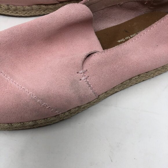 Toms Pink Suede Alpargata Espadrille 7 - Picture 9 of 10